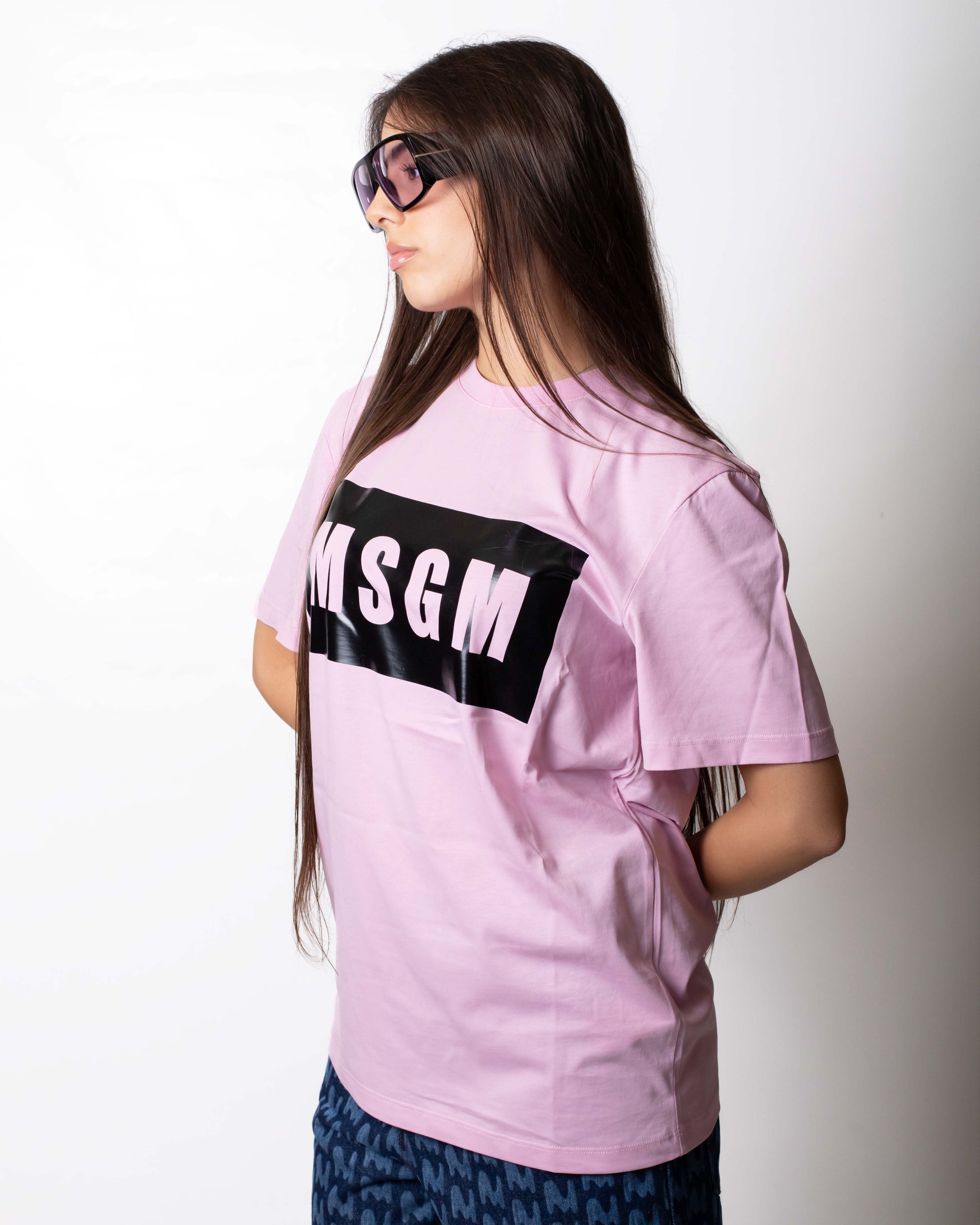 T-Shirt MSGM stampa "Logo Box"