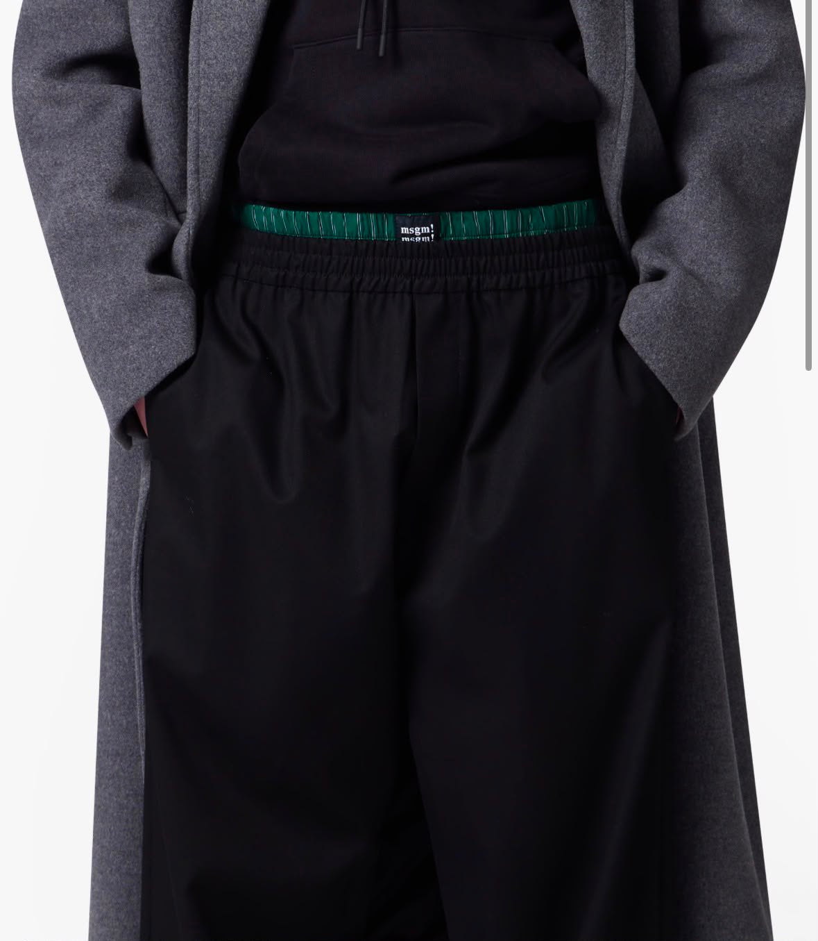 Pantalone MSGM in gabardina con boxer