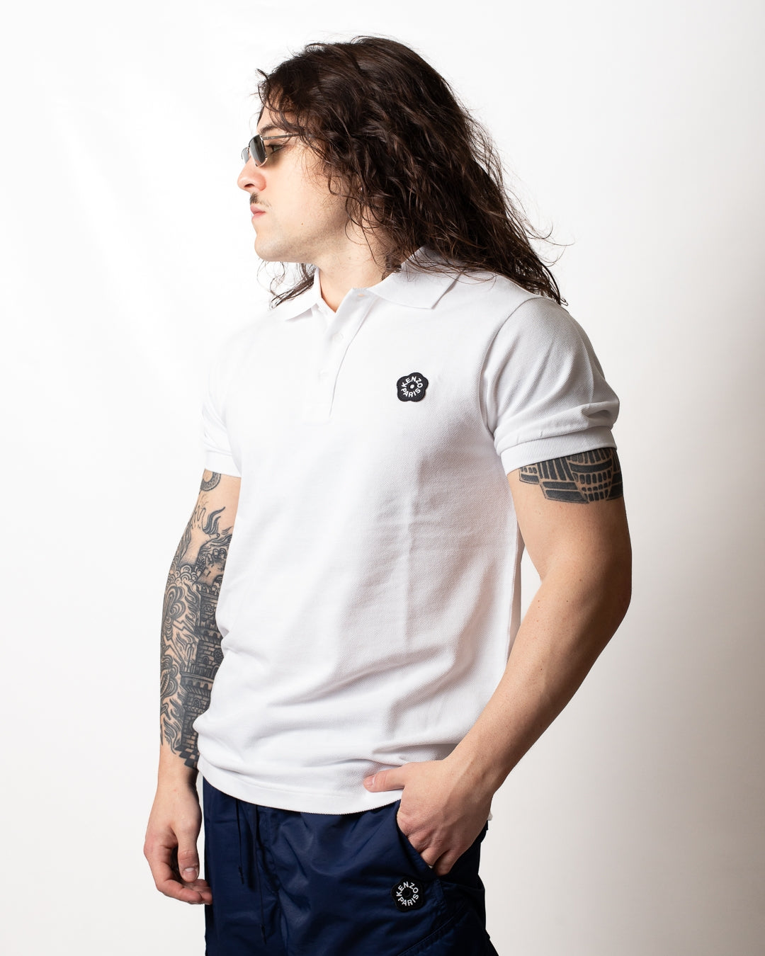 Polo Kenzo con patch "Boke Flower 2.0" uomo
