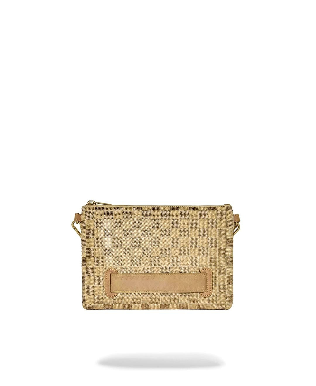 Pochette Sprayground oro 2 TONE GOLD TRINITY CROSSOVER CLUTCH clutch con tracolla