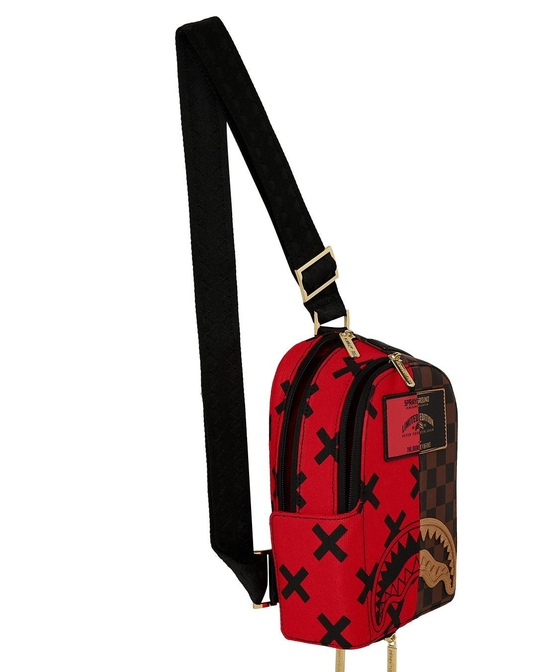 Tracolla Sprayground marrone REVERSE HALF SPLIT BACKPACK SLING