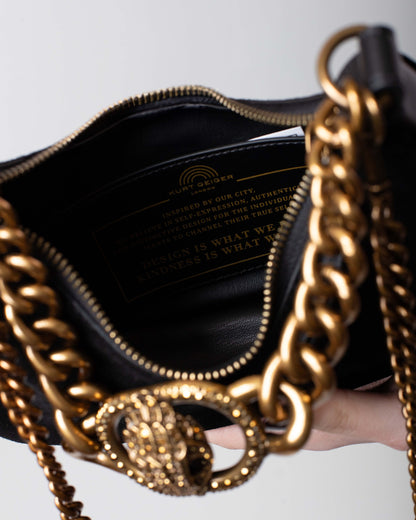 Borsa Kurt Geiger in suede "Chelsea chain" donna
