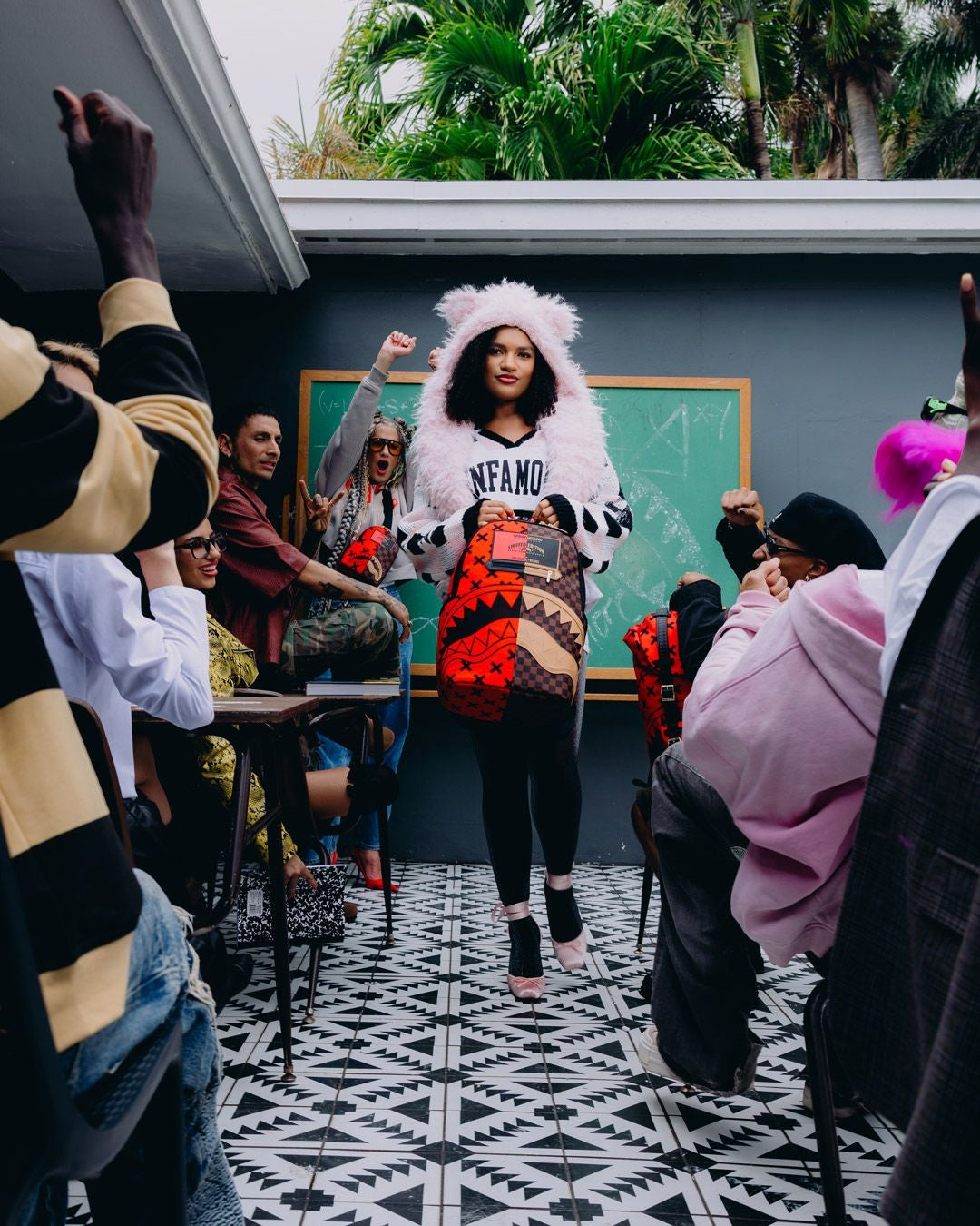 Zaino Sprayground marrone REVERSE HALF SPLIT BACKPACK