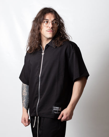 Camicia Comme des Fuckdown fullzip in tessuto cotoniero uomo