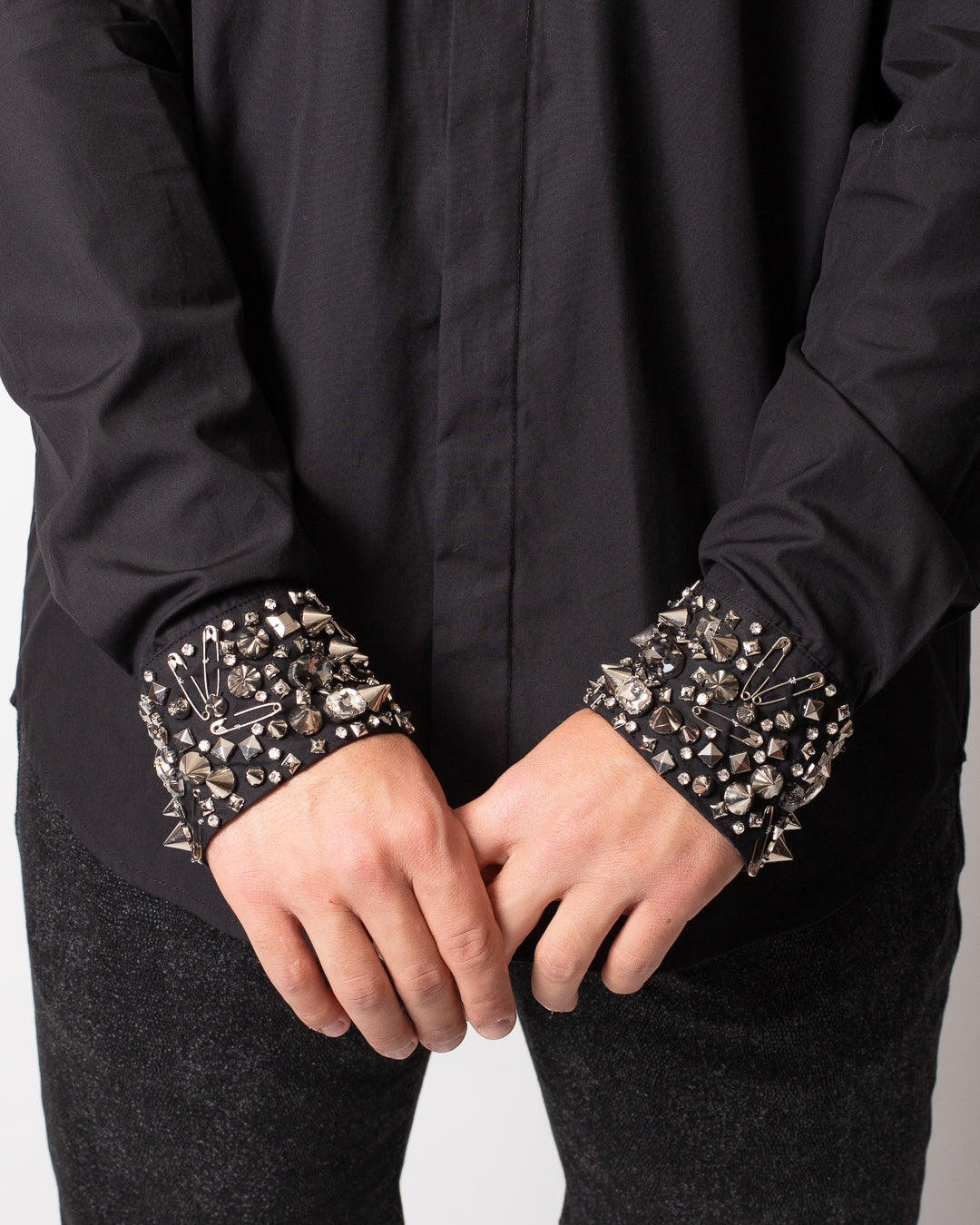 Camicia John Richmond con colletto e polsini decorati uomo