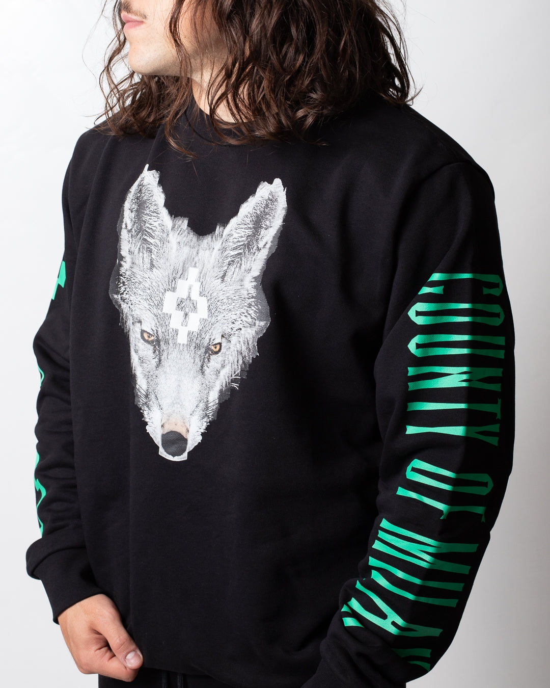 Felpa Marcelo Burlon girocollo stampata uomo