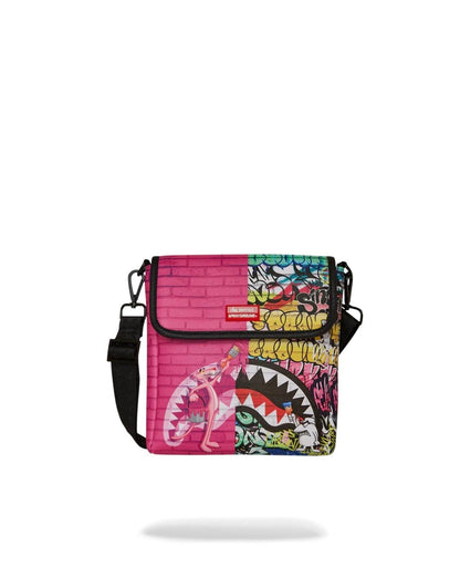 Tracolla Sprayground multicolor Pink Panther painting messenger sling