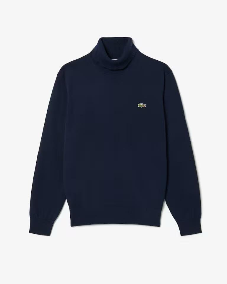 Maglia Lacoste dolcevita con logo ricamato