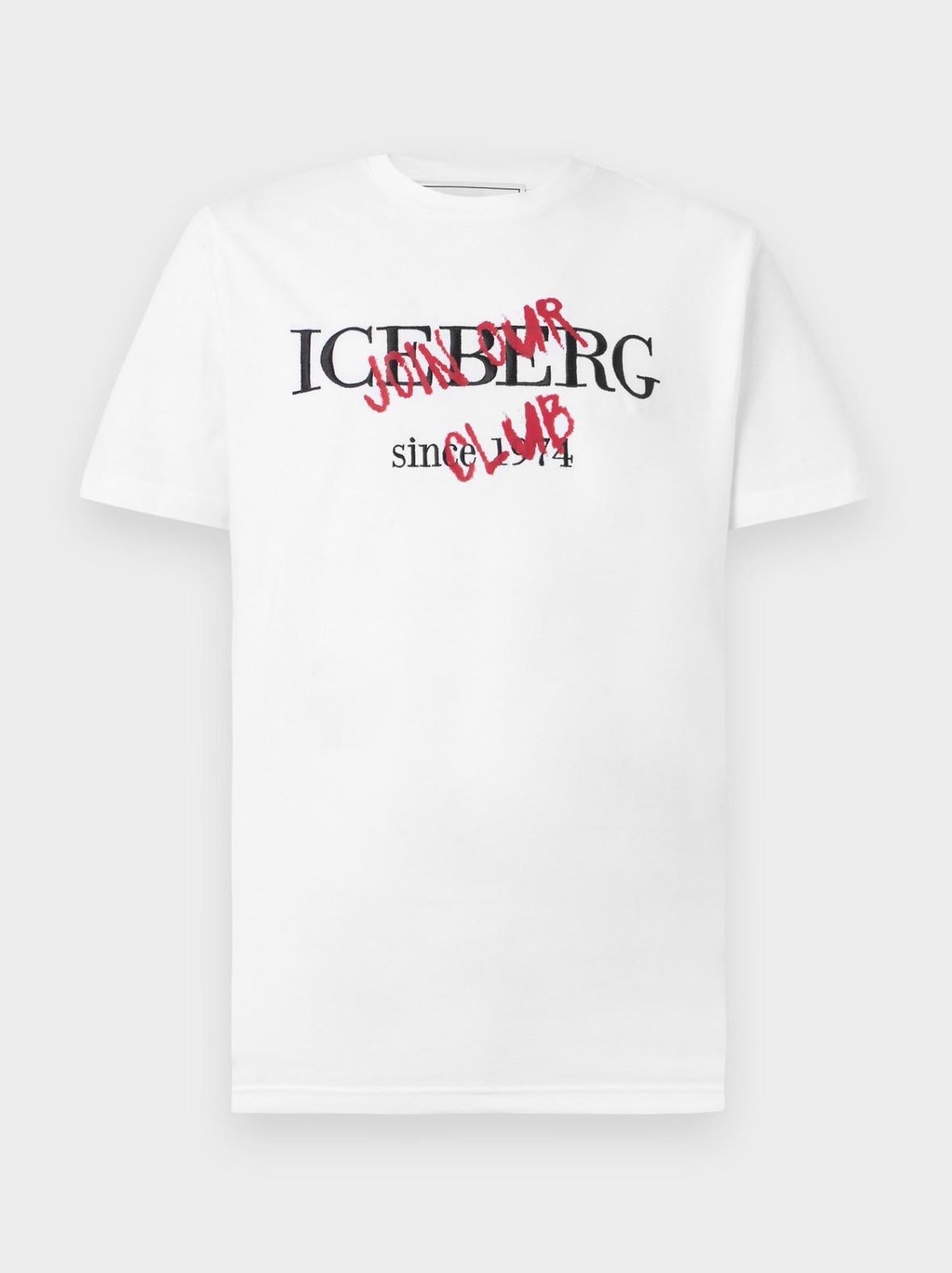 T-Shirt Iceberg con logo in ricamo uomo