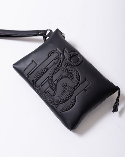 Pochette Just Cavalli in eco pelle con logo gommato in rilievo