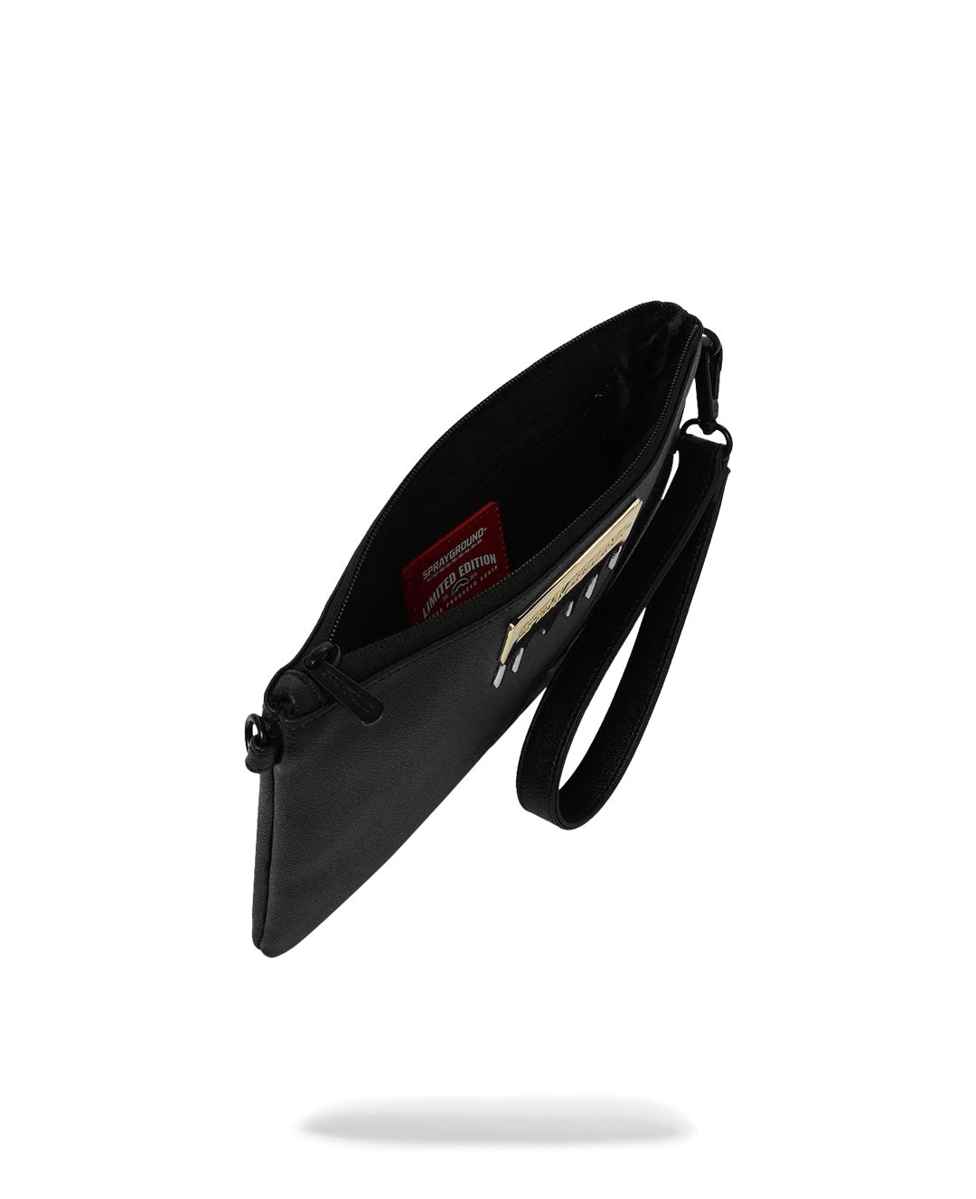Pochette Sprayground nero Gold Brick Lux Tortuga clutch con tracolla
