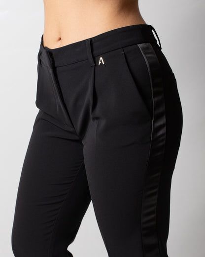 Pantalone Twinset Actitude con fasce in satin donna
