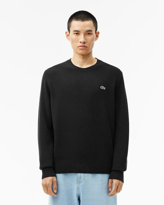 Maglia Lacoste girocollo in lana cardata
