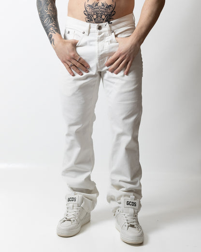 Jeans John Richmond straight con logo patch uomo