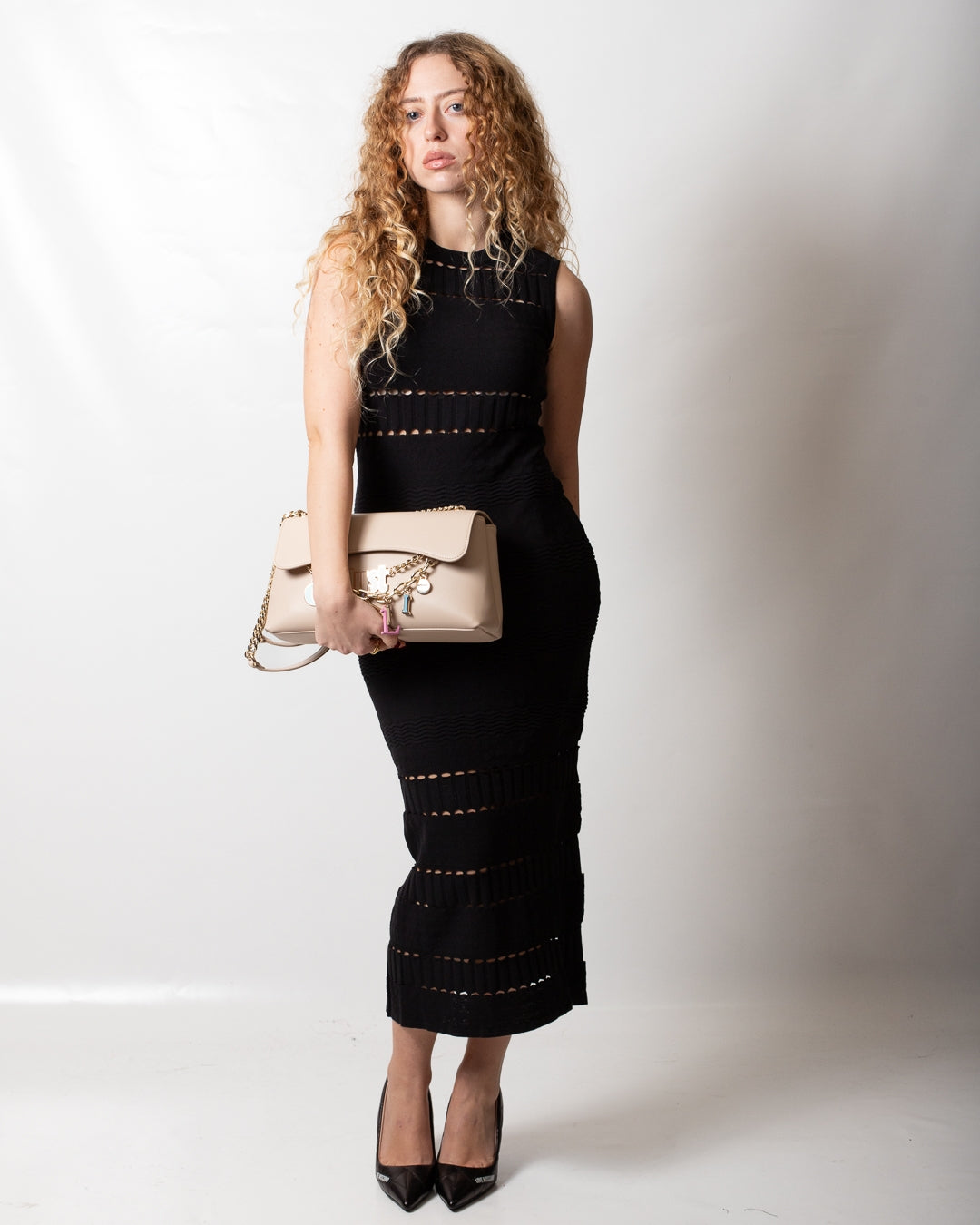 Abito Twinset Actitude in maglia traforata donna