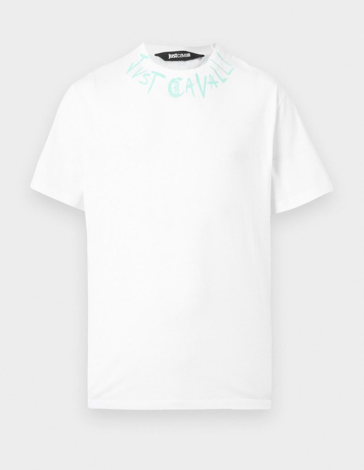 T-Shirt Just Cavalli girocollo con logo sul collo uomo