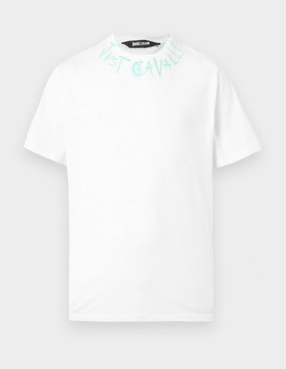 T-Shirt Just Cavalli girocollo con logo sul collo uomo