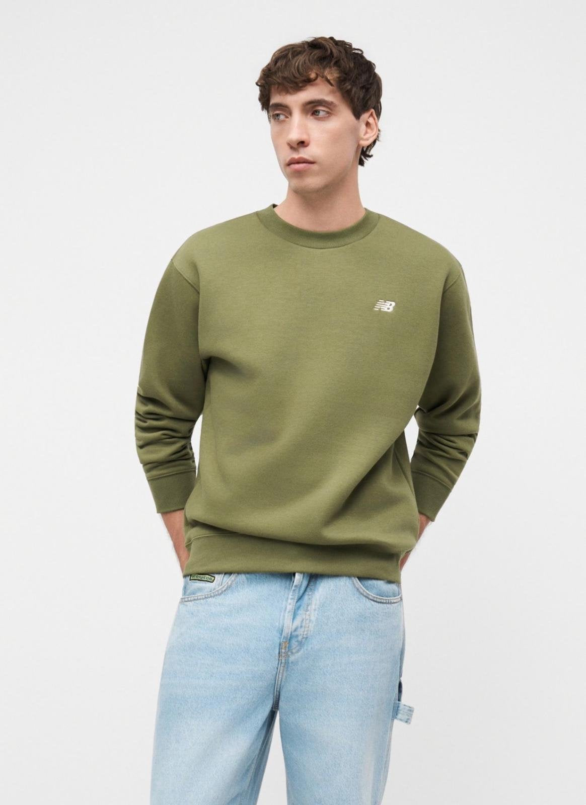 Felpa New Balance girocollo con logo ricamato