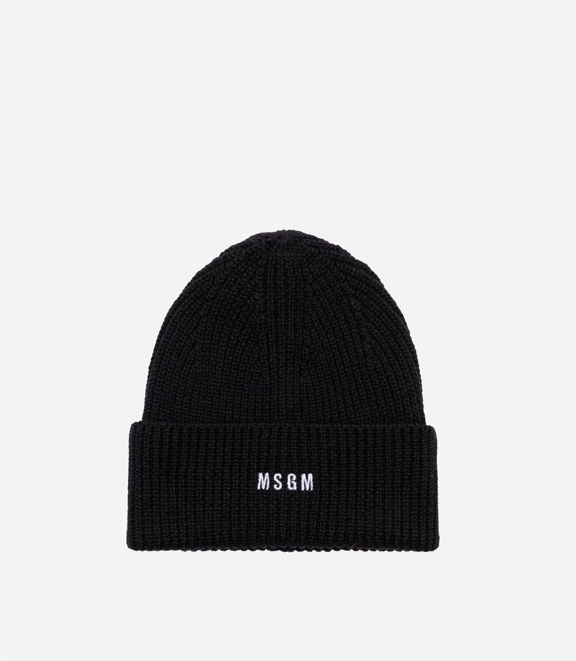 Cappello MSGM in misto lana logato