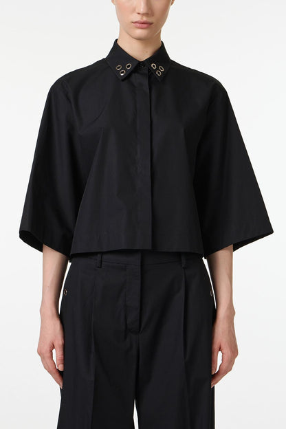 Camicia Iceberg cropped con borchie donna