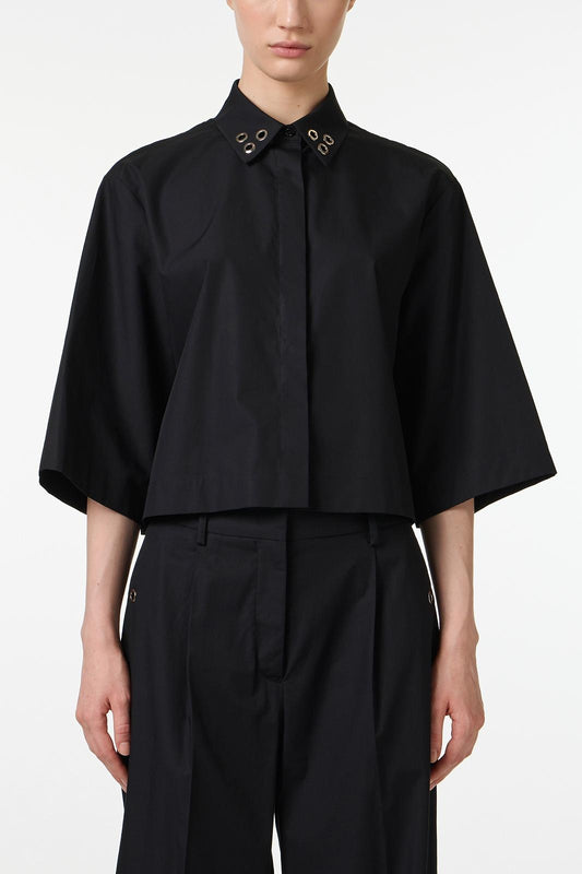 Camicia Iceberg cropped con borchie donna