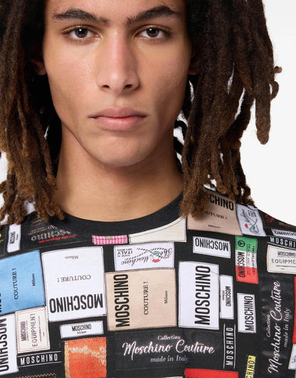 T-Shirt Moschino "Labels All-over" uomo