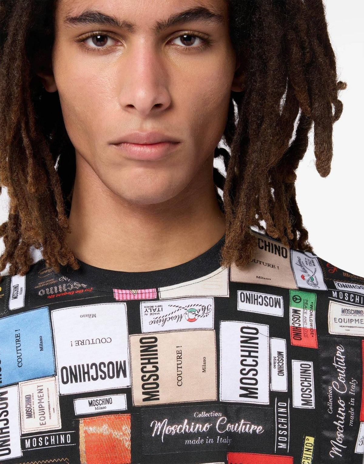 T-Shirt Moschino "Labels All-over" uomo