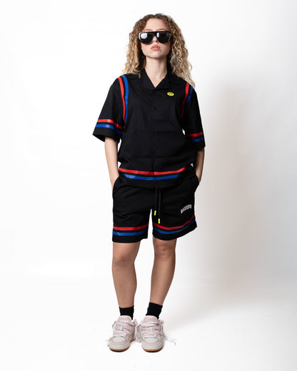 Camicia Barrow in popeline con stampe e logo