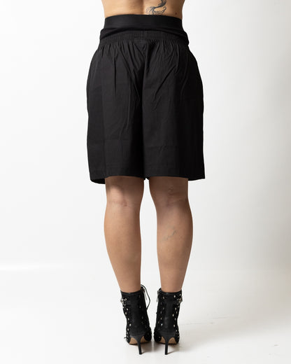Bermuda Marcelo Burlon in popeline con fascia logata donna