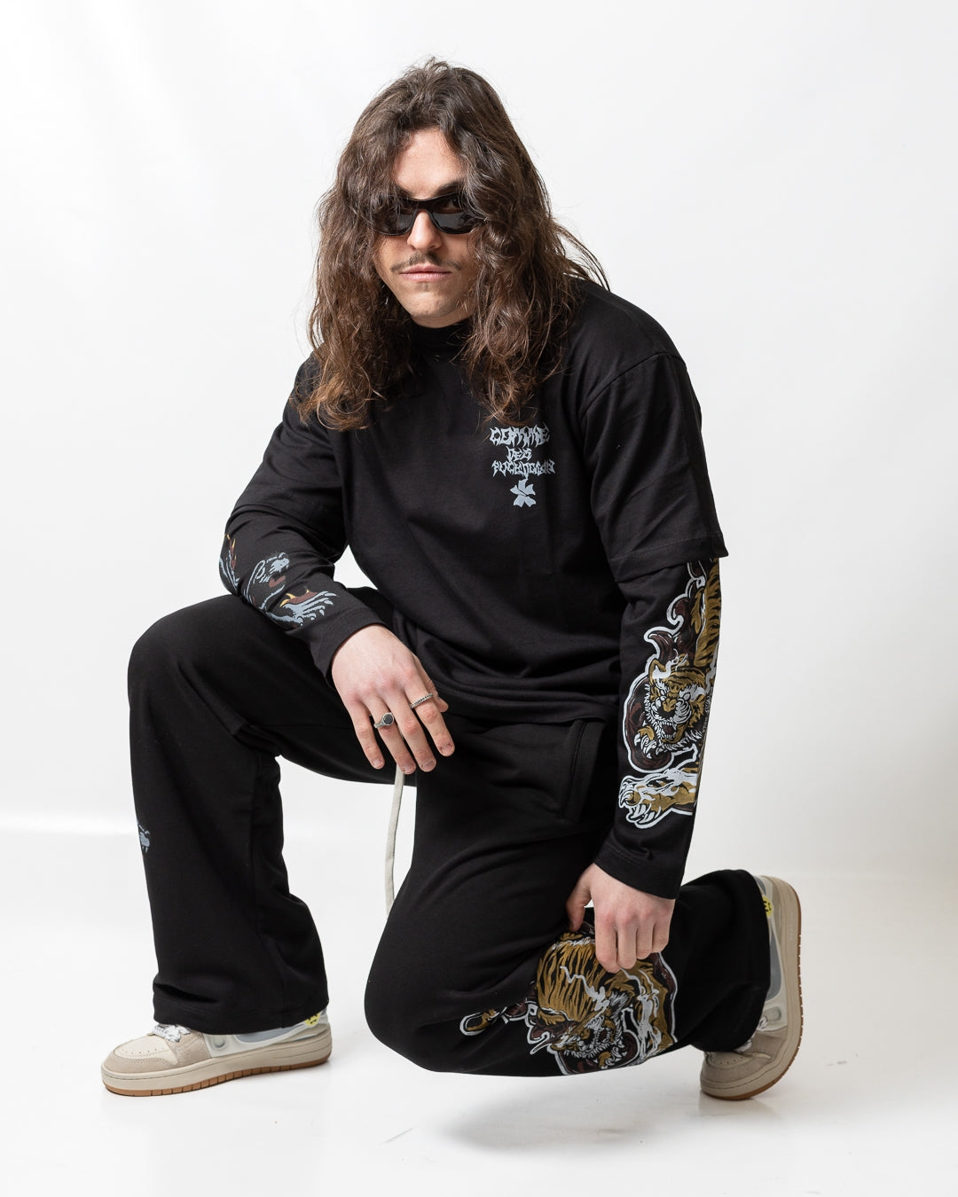 Pantalone Comme des Fuckdown in felpa con stampe uomo