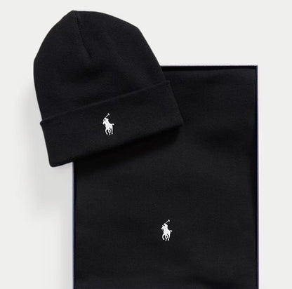 Cappello e sciarpa Polo Ralph Lauren con logo ricamato