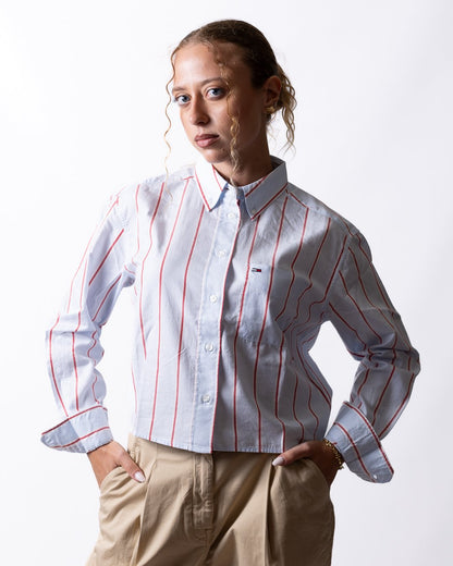 Camicia Tommy Jeans "Cropped Stripe" donna
