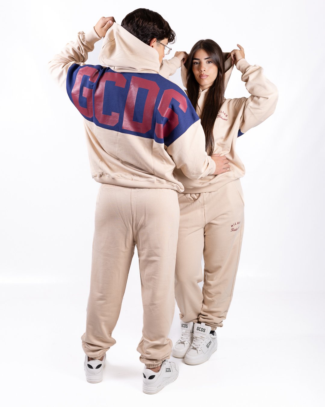 Felpa GCDS con cappuccio "Band Logo Back"