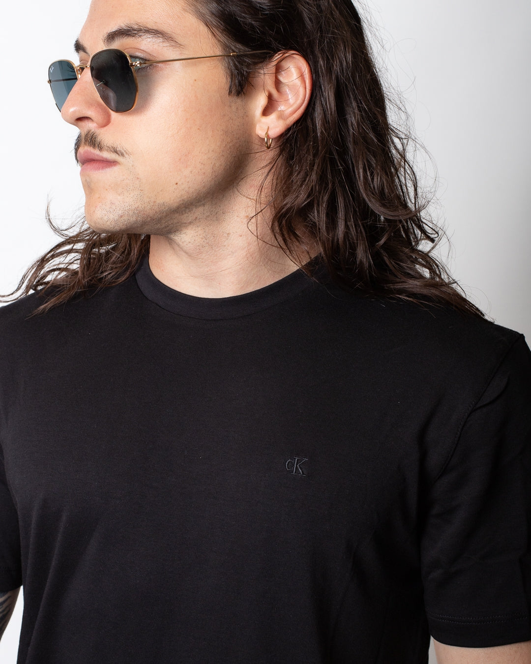 T-Shirt Calvin Klein in jersey con ricamo CK uomo