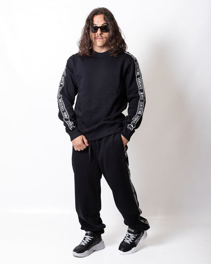 Felpa Versace Jeans Couture girocollo con bande logate uomo