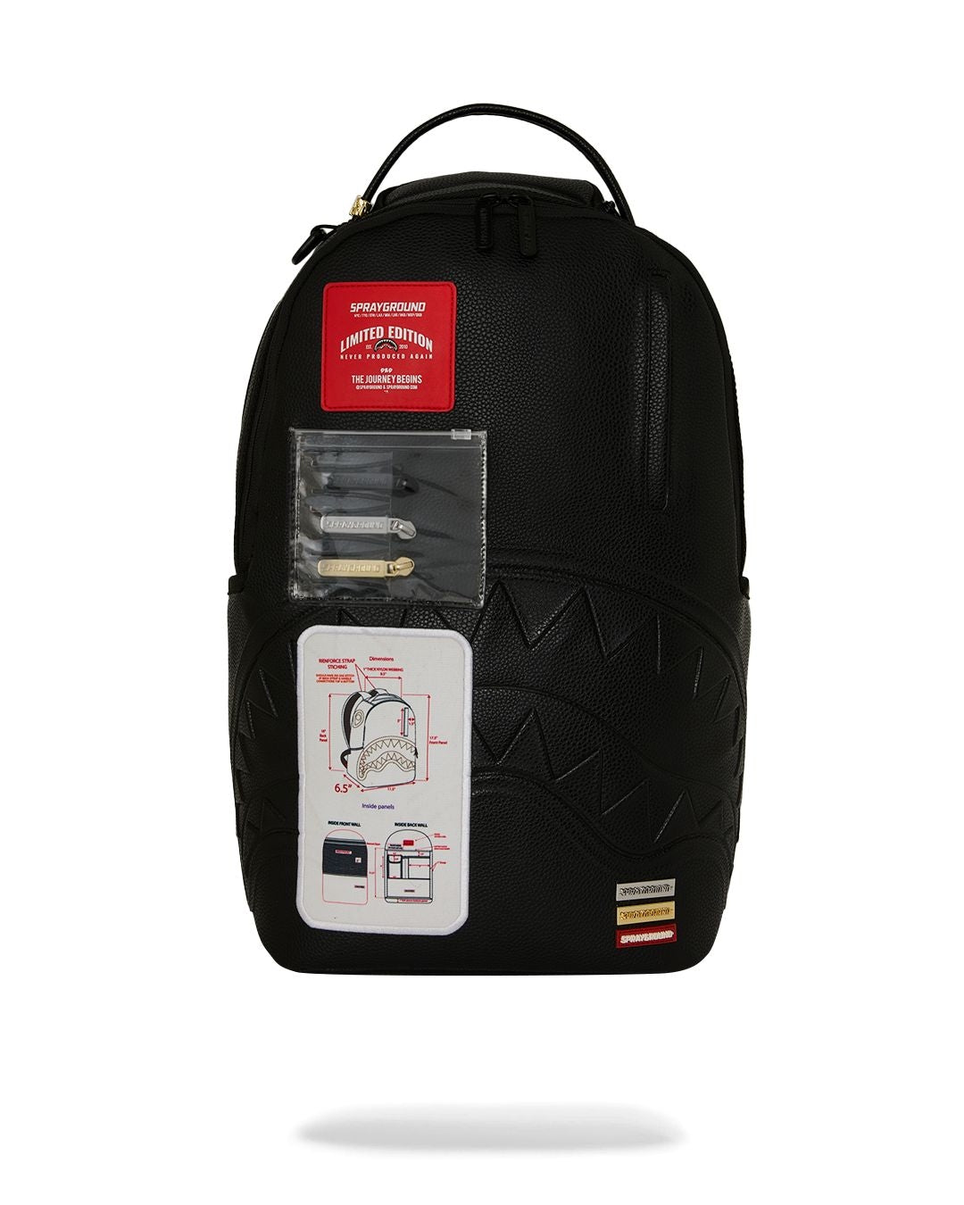 Zaino Sprayground nero SAMPLE ROOM SHARK BACKPACK