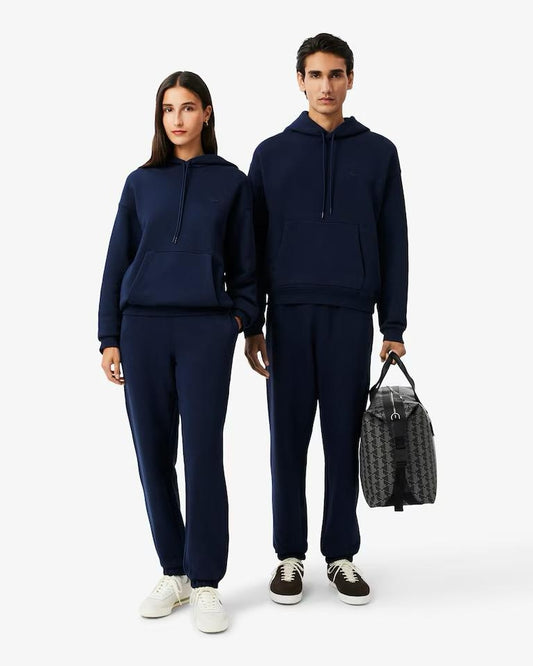 Pantalone Lacoste in felpa con logo tono su tono uomo