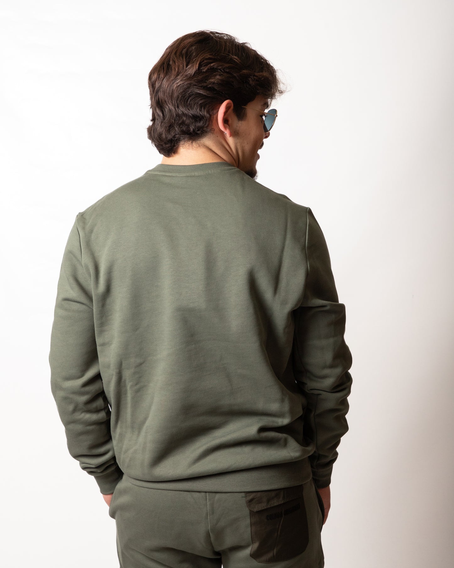 Felpa Colmar girocollo con tasca in nylon uomo