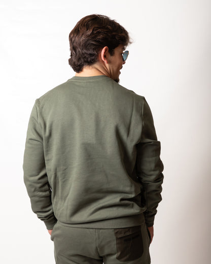 Felpa Colmar girocollo con tasca in nylon uomo