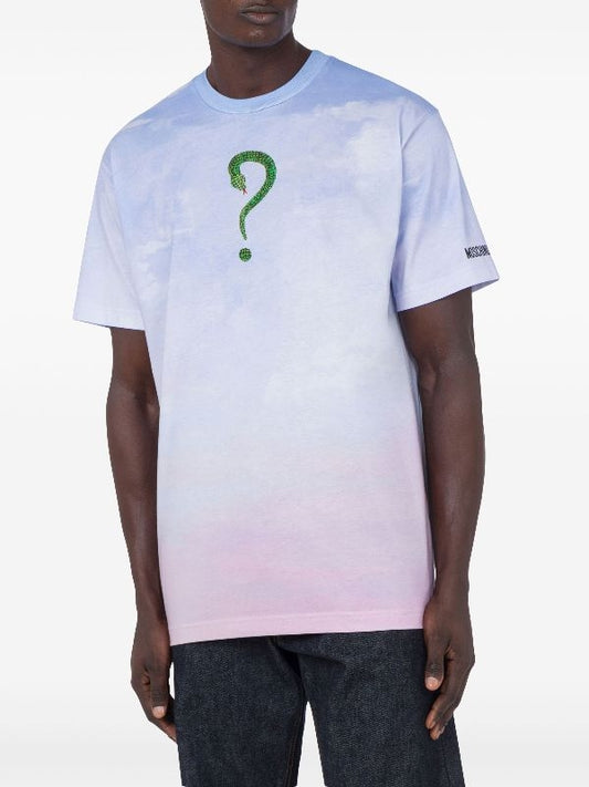 T-Shirt Moschino con fantasia all-over uomo
