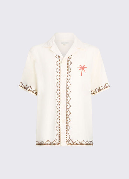 Camicia Liu Jo in misto lino ricamata uomo