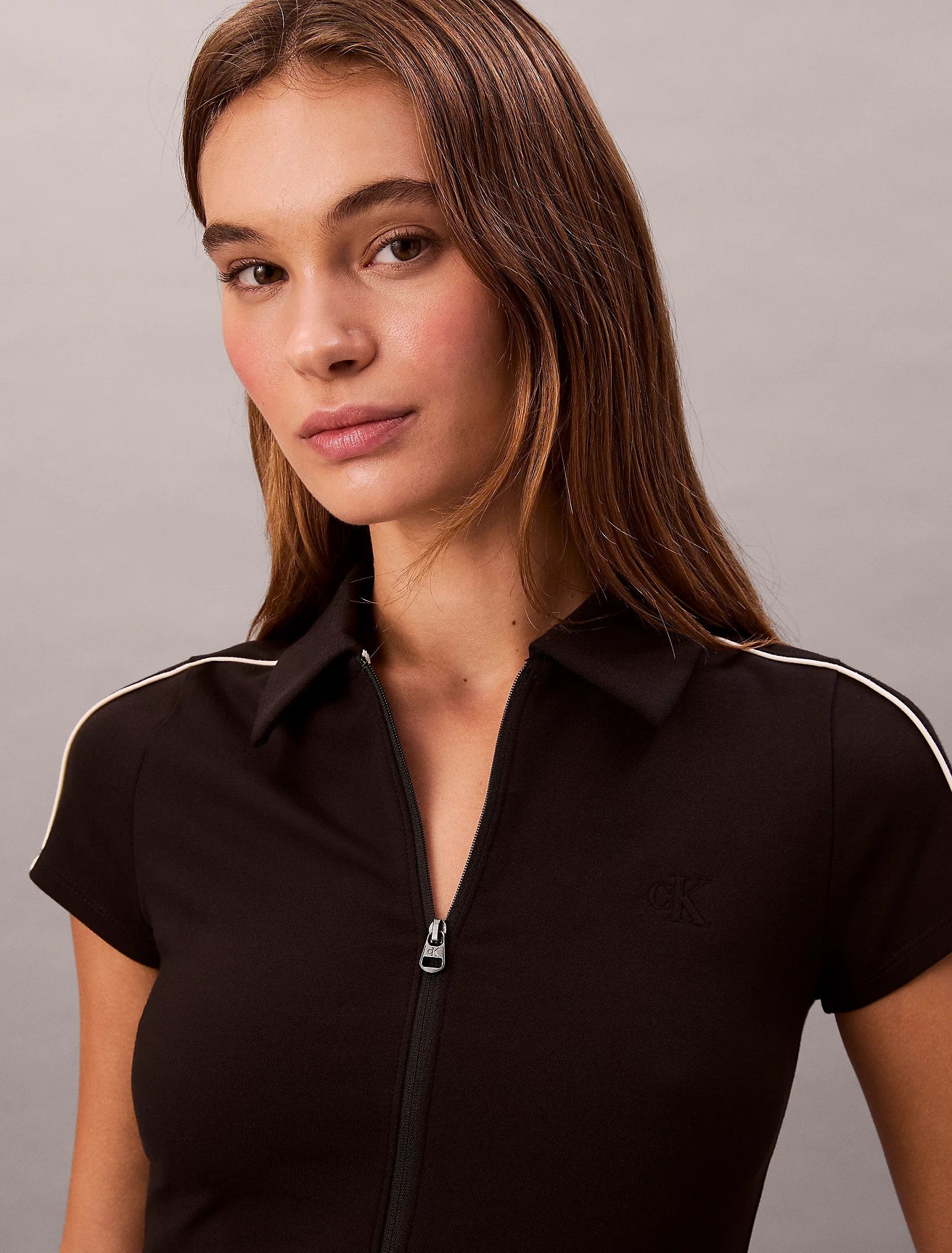 Polo Calvin Klein con zip donna