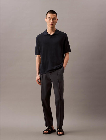 Polo Calvin Klein in misto lino e seta uomo