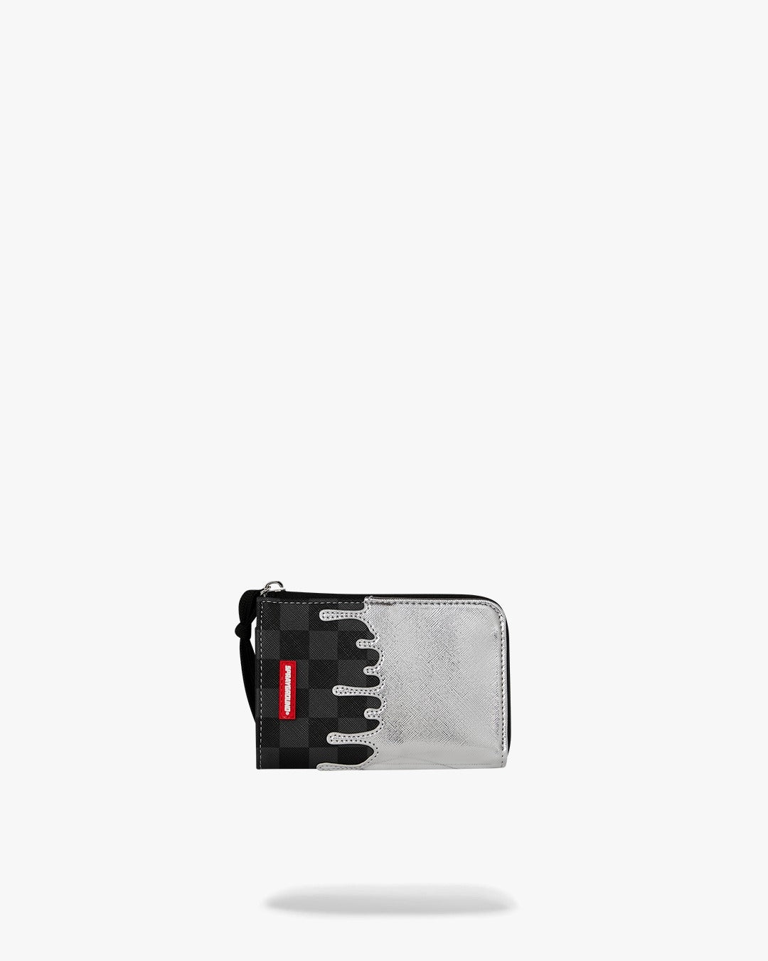Portafoglio Sprayground nero SILVER SIDE DRIP BLACK CHECK WALLET