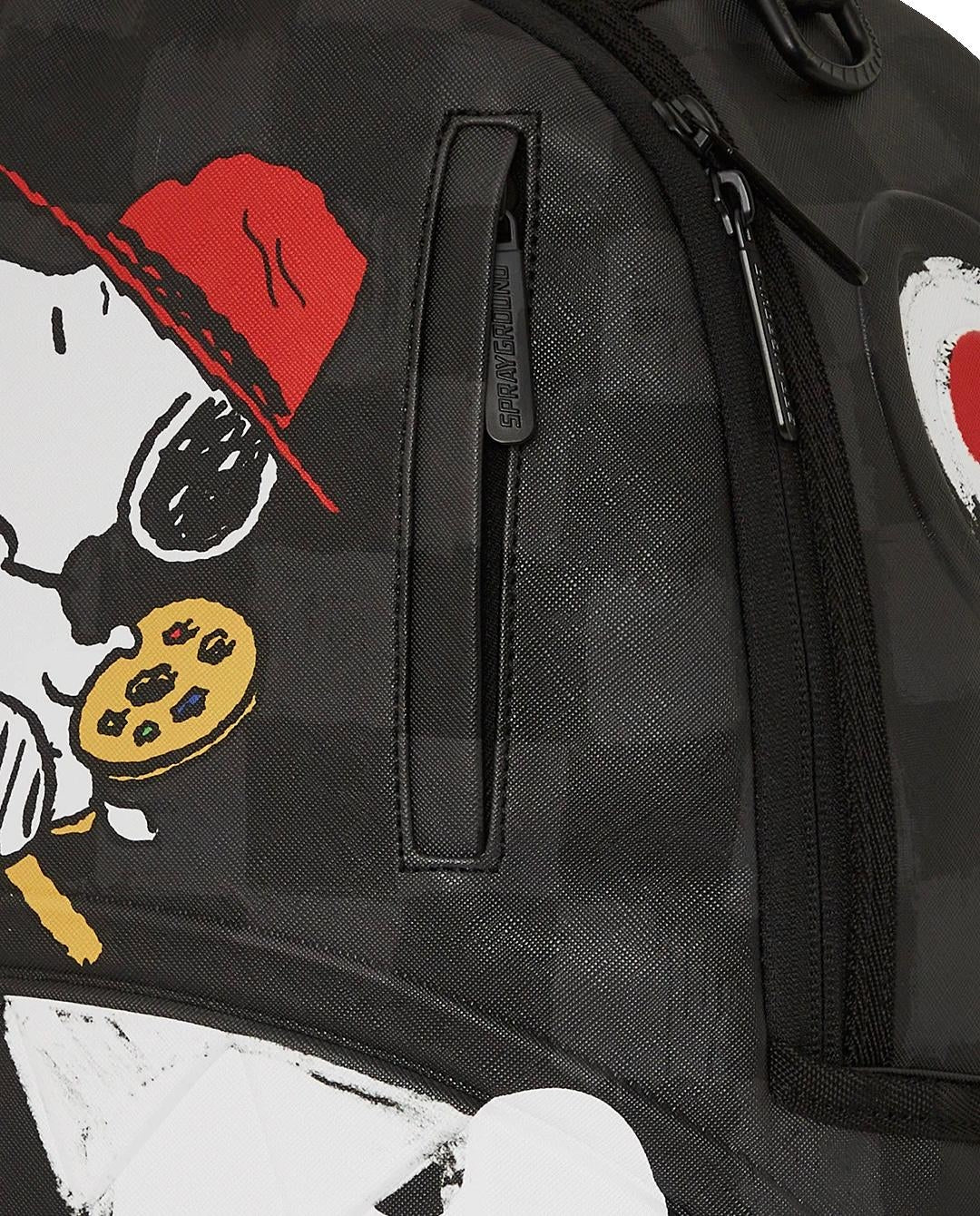 Zaino Sprayground nero Snoopy painting shark dlxsv backpack