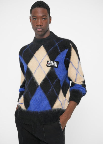 Maglia Versace Jeans Couture girocollo "Argyle" uomo