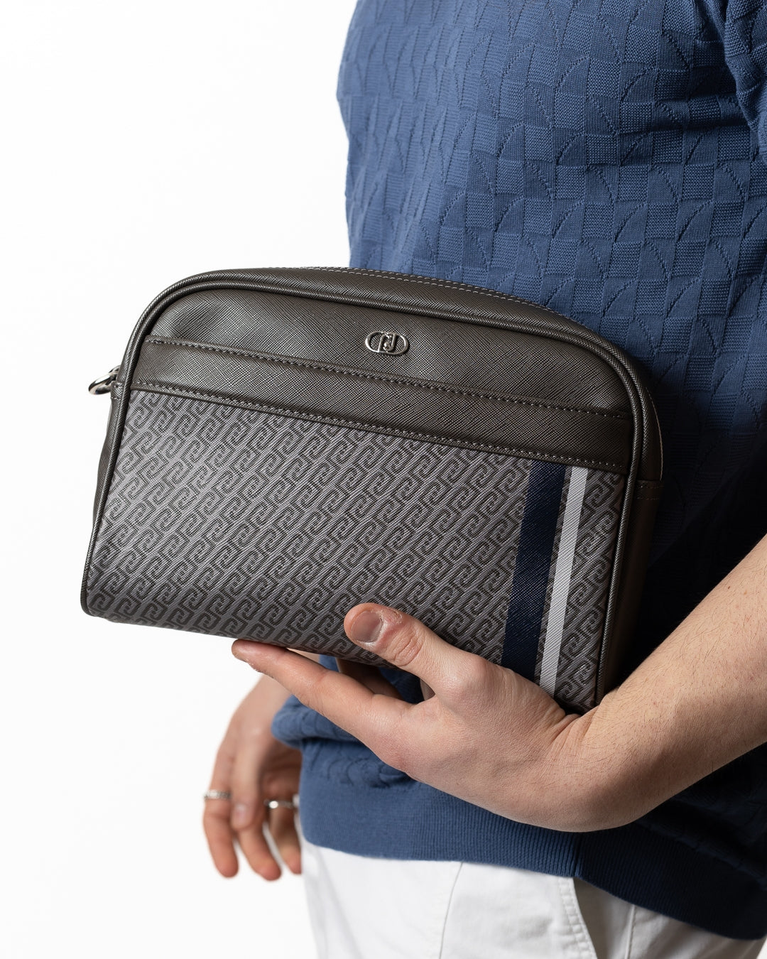 Pochette Liu Jo in pelle con logo monogram