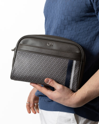 Pochette Liu Jo in pelle con logo monogram