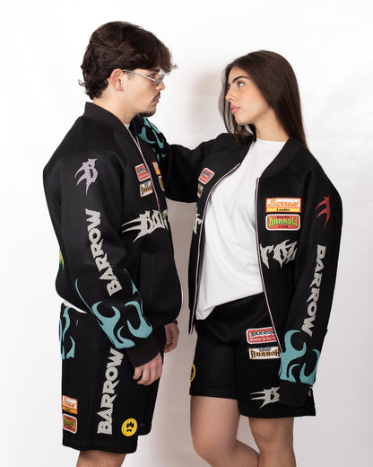 Giubbotto Barrow in rete con patch e stampe