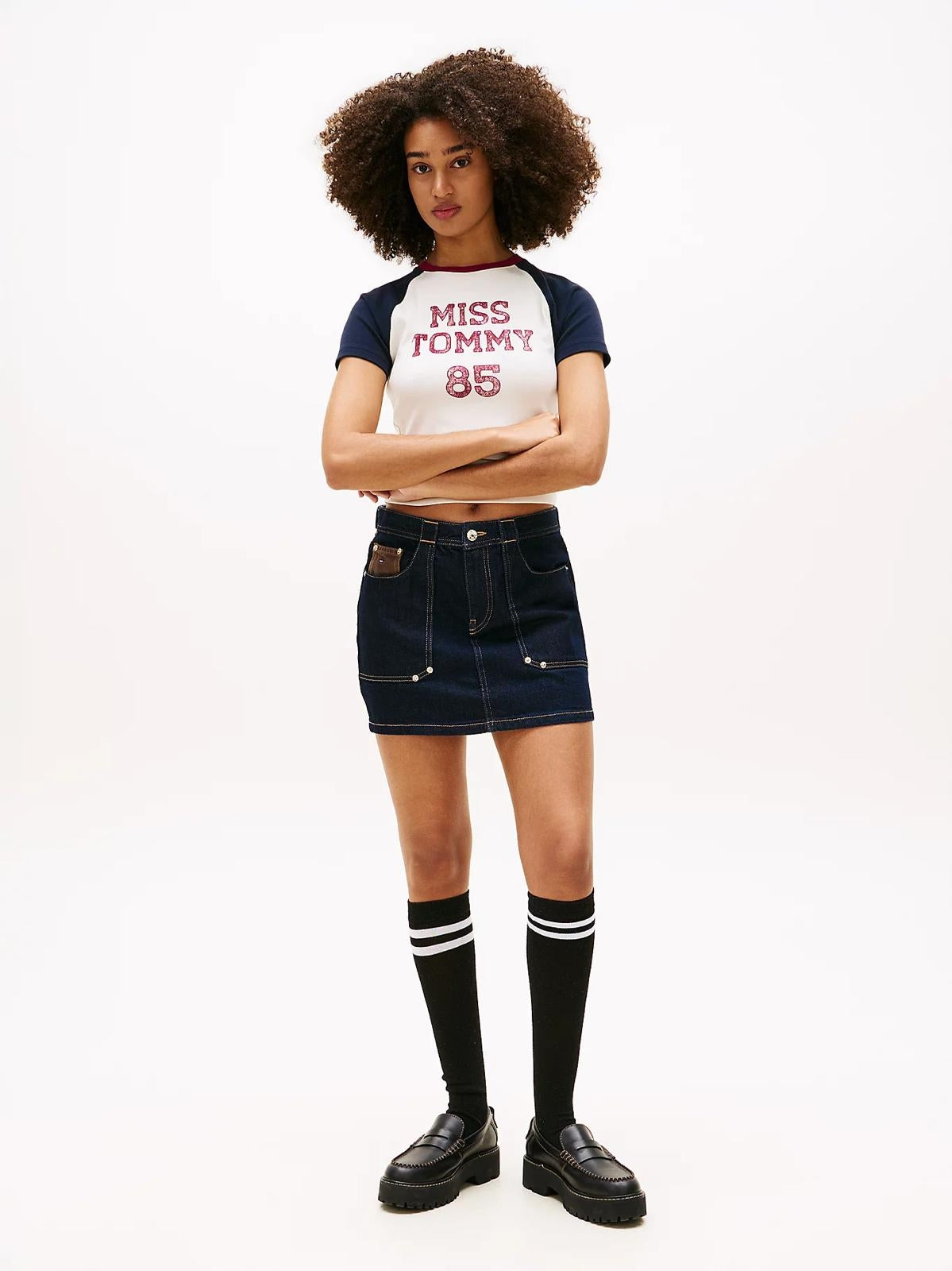 Gonna Tommy Jeans in denim "Mini Skirt" donna